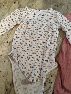 Posh Peanut Floral Bodysuit 18-24M Bamboo Baby Girl Long Sleeve Like New